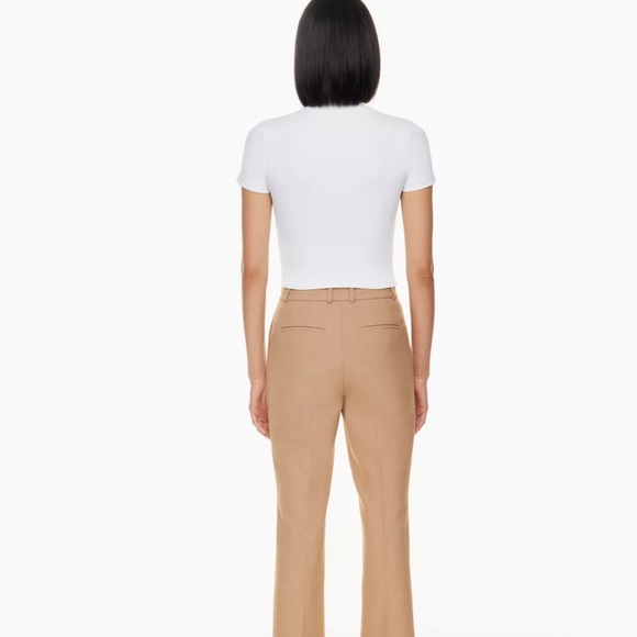 NWOT Aritzia White Mock Neck Tee - Picture 2 of 8